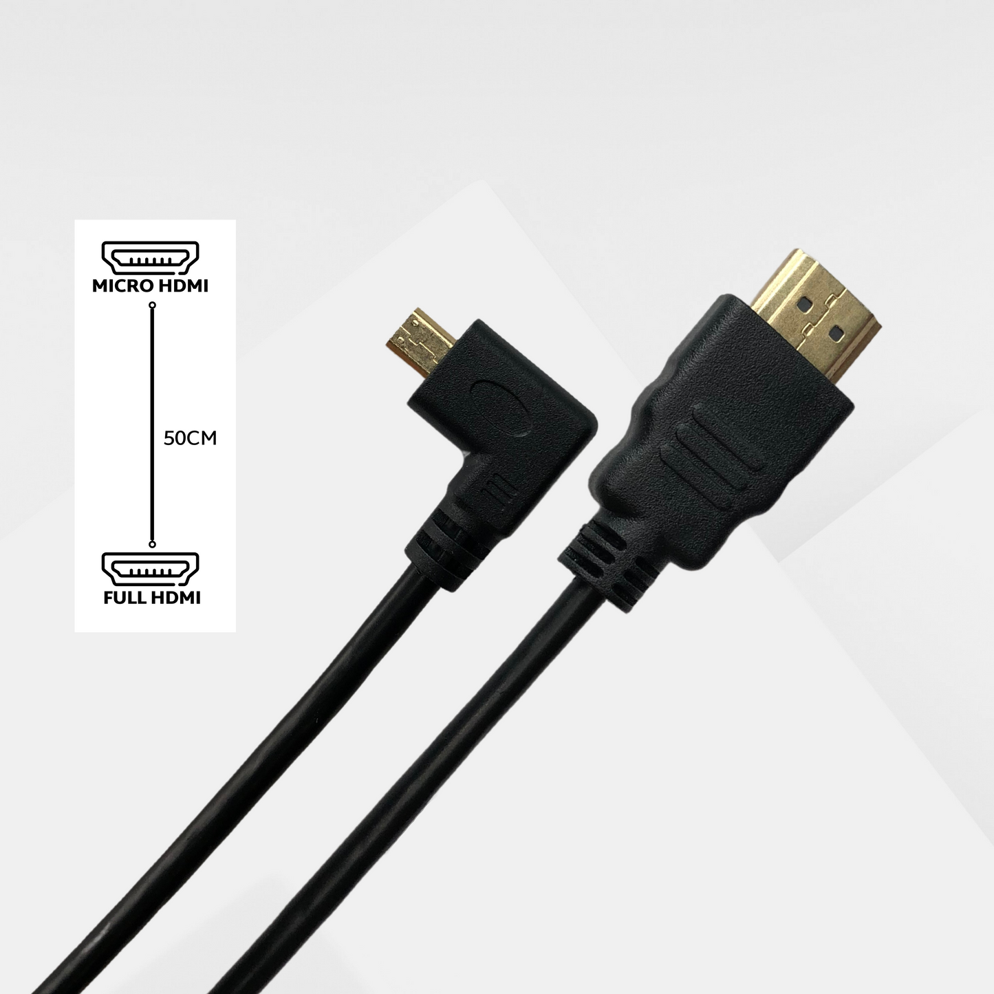 DYNOTEK Kabel Full HDMI to Micro HDMI 50CM Full HD Right Angle