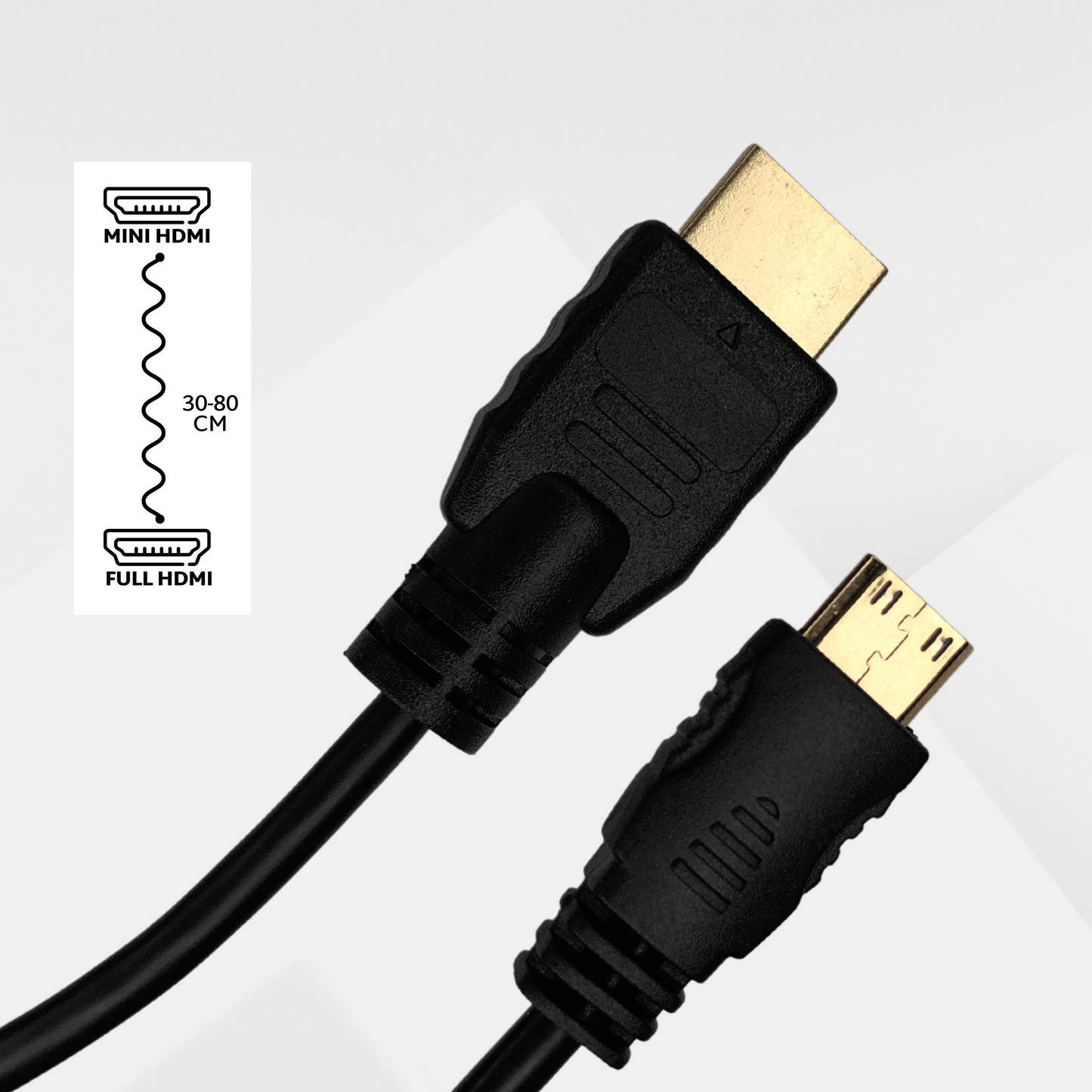 DYNOTEK Kabel Coiled Full HDMI to Mini HDMI 30-80CM Full HD