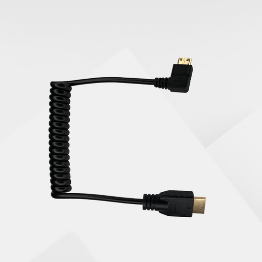 DYNOTEK Kabel Coiled Full HDMI to Mini HDMI 30-80CM Right Angle