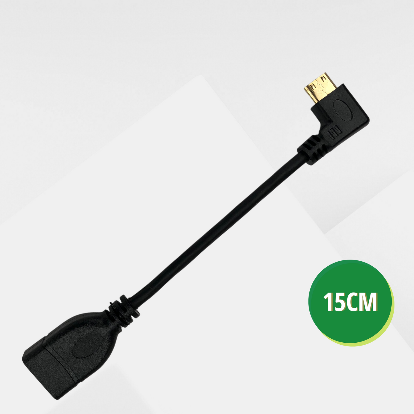 DYNOTEK Kabel Mini HDMI to Female HDMI 15CM Full HD Right Angle