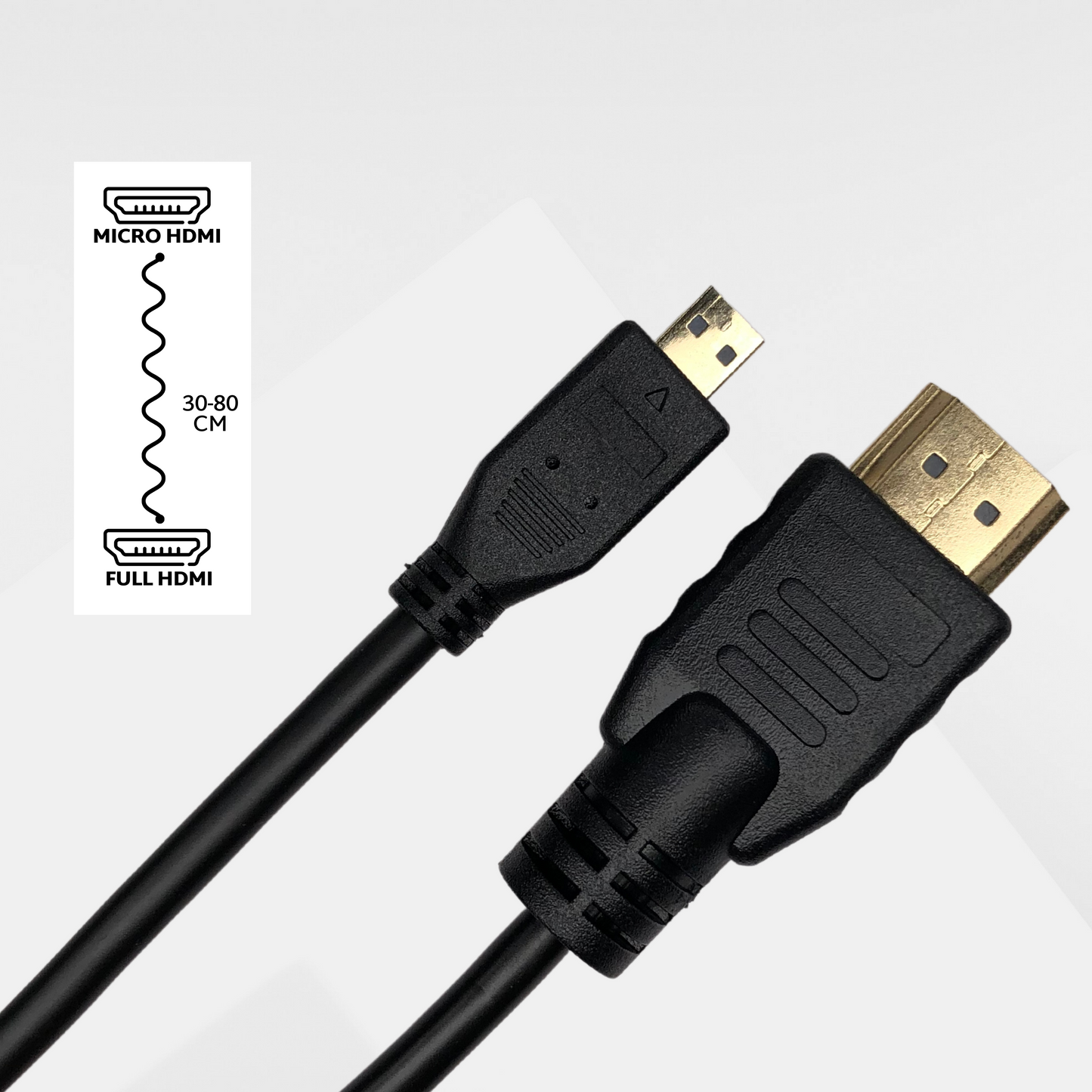 DYNOTEK Kabel Coiled Full HDMI to Micro HDMI 30-80CM