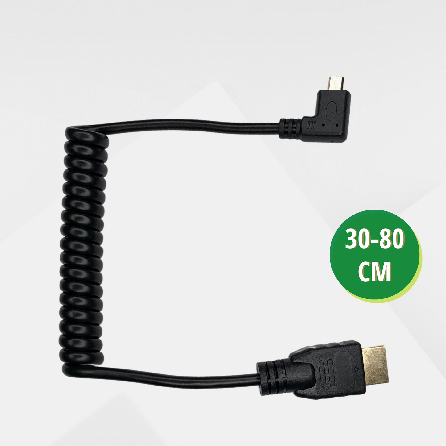 DYNOTEK Kabel Coiled Full HDMI to Micro HDMI 30-80CM Right Angle