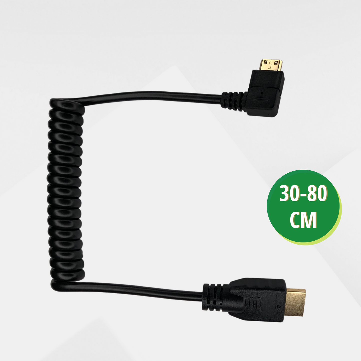 DYNOTEK Kabel Coiled Full HDMI to Mini HDMI 30-80CM Right Angle